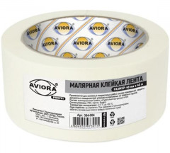 Лента бумажная/малярная клейкая креппированная AVIORA 48мм х 40м
