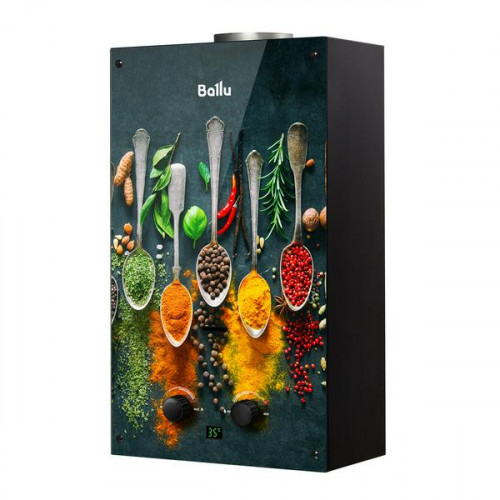Колонка газовая BALLU, FIERY GLASS, GWH 10 Fiery Glass Curry