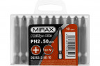 Биты MIRAX PH2, тип хвостовика E 1/4″, длина 50мм, (10шт)