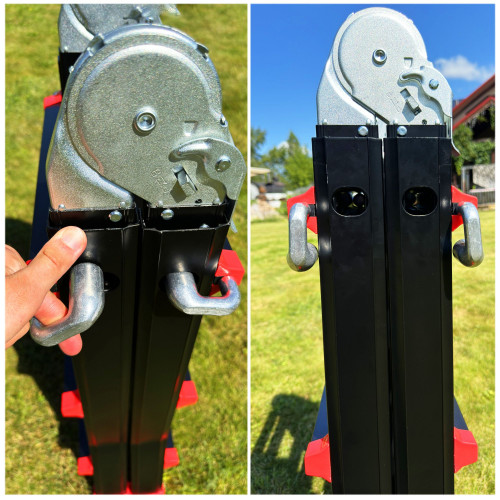 Стремянка шарнирная ALLSTEPS, Gulliver (итальянка), 2 + 2 м, 16 ступеней (4х4), GLL-404BL